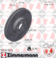 150.3478.54 Brzdový kotouč BLACK Z ZIMMERMANN