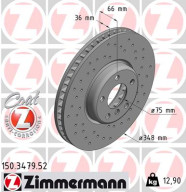 150.3479.52 Brzdový kotouč SPORT BRAKE DISC COAT Z ZIMMERMANN