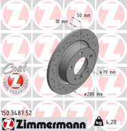 150.3487.52 Brzdový kotouč SPORT BRAKE DISC COAT Z ZIMMERMANN