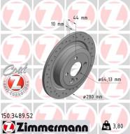 150.3489.52 Brzdový kotouč SPORT BRAKE DISC COAT Z ZIMMERMANN