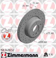 150.3490.52 Brzdový kotouč SPORT BRAKE DISC COAT Z ZIMMERMANN