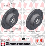 150.3496.53 Brzdový kotouč BLACK Z ZIMMERMANN