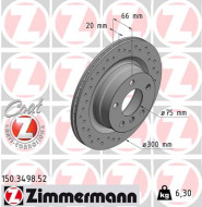150.3498.52 Brzdový kotouč SPORT BRAKE DISC COAT Z ZIMMERMANN