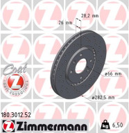 180.3012.52 Brzdový kotouč SPORT BRAKE DISC COAT Z ZIMMERMANN