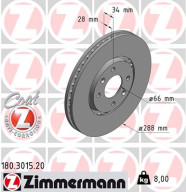 180.3015.20 Brzdový kotouč COAT Z ZIMMERMANN