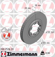 200.2516.20 Brzdový kotouč COAT Z ZIMMERMANN