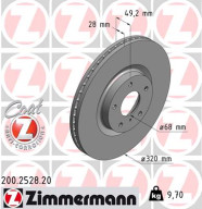 200.2528.20 ZIMMERMANN brzdový kotúč 200.2528.20 ZIMMERMANN