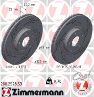 200.2528.53 Brzdový kotouč BLACK Z ZIMMERMANN
