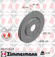 200.2530.20 Brzdový kotouč COAT Z ZIMMERMANN