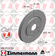 200.2531.20 Brzdový kotouč COAT Z ZIMMERMANN