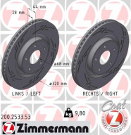 200.2533.53 Brzdový kotouč BLACK Z ZIMMERMANN