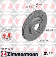 200.2534.52 Brzdový kotouč SPORT BRAKE DISC COAT Z ZIMMERMANN