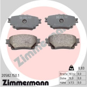 20582.150.1 Sada brzdových destiček, kotoučová brzda ZIMMERMANN