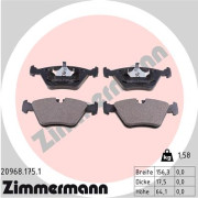 20968.175.1 Sada brzdových destiček, kotoučová brzda ZIMMERMANN