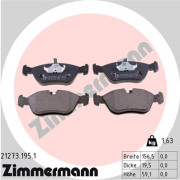 21273.195.1 Sada brzdových destiček, kotoučová brzda ZIMMERMANN