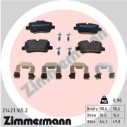 21421.165.2 Sada brzdových destiček, kotoučová brzda ZIMMERMANN