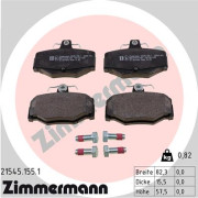 21545.155.1 Sada brzdových destiček, kotoučová brzda ZIMMERMANN