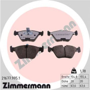 21677.995.1 ZIMMERMANN sada brzdových platničiek kotúčovej brzdy 21677.995.1 ZIMMERMANN