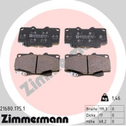 21680.175.1 Sada brzdových destiček, kotoučová brzda ZIMMERMANN