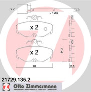 21729.135.2 ZIMMERMANN sada brzdových platničiek kotúčovej brzdy 21729.135.2 ZIMMERMANN