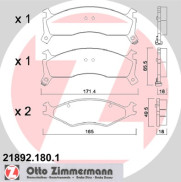 21892.180.1 ZIMMERMANN sada brzdových platničiek kotúčovej brzdy 21892.180.1 ZIMMERMANN