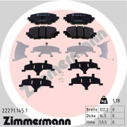 22271.145.1 Sada brzdových destiček, kotoučová brzda ZIMMERMANN