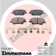22334.180.2 Sada brzdových destiček, kotoučová brzda ZIMMERMANN