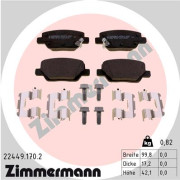 22449.170.2 ZIMMERMANN sada brzdových platničiek kotúčovej brzdy 22449.170.2 ZIMMERMANN