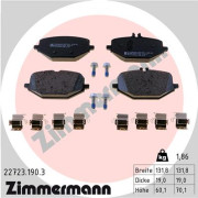 22723.190.3 Sada brzdových destiček, kotoučová brzda ZIMMERMANN