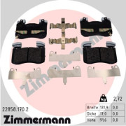 22858.170.2 Sada brzdových destiček, kotoučová brzda ZIMMERMANN