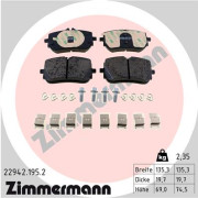 22942.195.2 Sada brzdových destiček, kotoučová brzda ZIMMERMANN