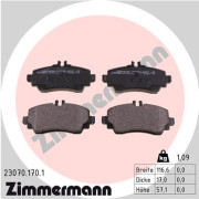 23070.170.1 Sada brzdových destiček, kotoučová brzda ZIMMERMANN