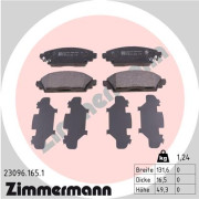 23096.165.1 Sada brzdových destiček, kotoučová brzda ZIMMERMANN