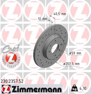 230.2357.52 Brzdový kotouč SPORT BRAKE DISC COAT Z ZIMMERMANN