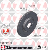 230.2363.52 Brzdový kotouč SPORT BRAKE DISC COAT Z ZIMMERMANN