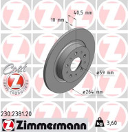 230.2381.20 ZIMMERMANN brzdový kotúč 230.2381.20 ZIMMERMANN