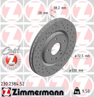 230.2384.52 Brzdový kotouč SPORT BRAKE DISC COAT Z ZIMMERMANN