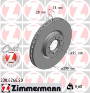 230.6266.20 Brzdový kotouč COAT Z ZIMMERMANN