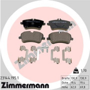 23144.195.1 Sada brzdových destiček, kotoučová brzda ZIMMERMANN