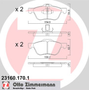 23160.170.1 Sada brzdových destiček, kotoučová brzda ZIMMERMANN