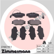 23168.190.1 Sada brzdových destiček, kotoučová brzda ZIMMERMANN