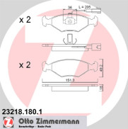 23218.180.1 ZIMMERMANN sada brzdových platničiek kotúčovej brzdy 23218.180.1 ZIMMERMANN