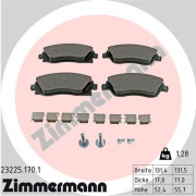 23225.170.1 Sada brzdových destiček, kotoučová brzda ZIMMERMANN