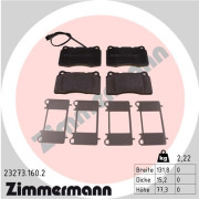 23273.160.2 Sada brzdových destiček, kotoučová brzda ZIMMERMANN