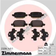 23284.140.1 Sada brzdových destiček, kotoučová brzda ZIMMERMANN