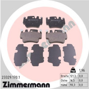 23329.170.1 ZIMMERMANN sada brzdových platničiek kotúčovej brzdy 23329.170.1 ZIMMERMANN