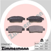 23348.165.1 Sada brzdových destiček, kotoučová brzda ZIMMERMANN