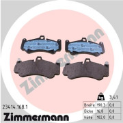 23414.168.1 Sada brzdových destiček, kotoučová brzda ZIMMERMANN