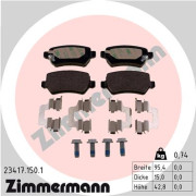 23417.150.1 Sada brzdových destiček, kotoučová brzda ZIMMERMANN