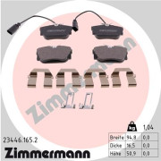 23446.165.2 Sada brzdových destiček, kotoučová brzda ZIMMERMANN